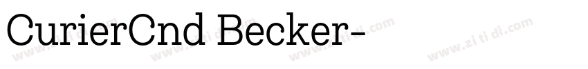 CurierCnd Becker字体转换